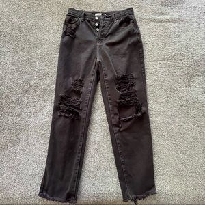 Pacsun high-waisted cropped boyfriend jeans